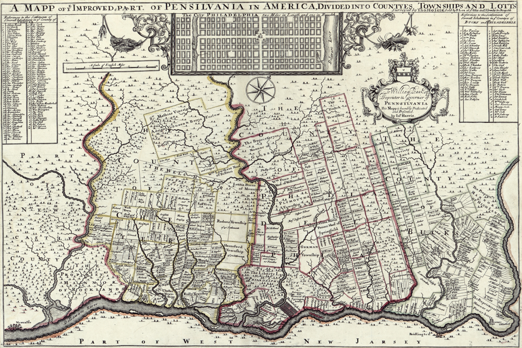 1687 Thomas Holme Map